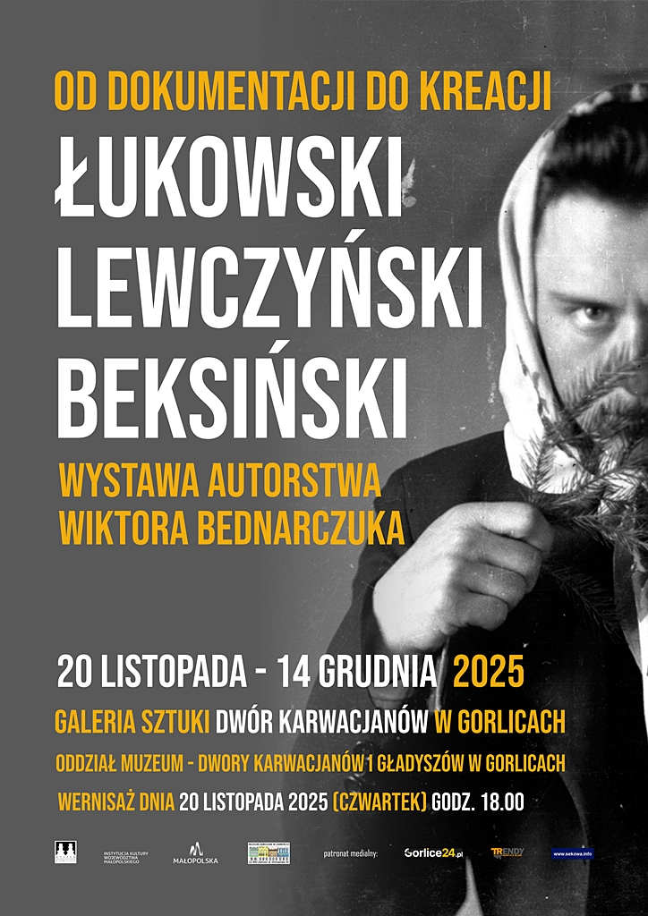 Plakat wystawy Wiktora Bednarczuka 2025 Galeria Sztuki Dwór Karwacjanów w Gorlicach